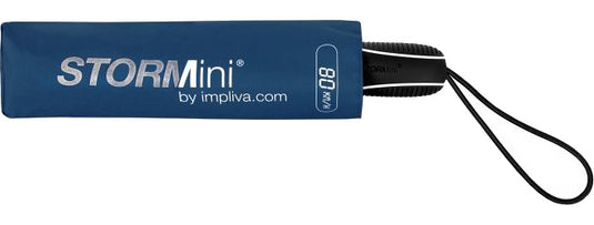Impliva STORMini Aerodynamische Stormparaplu Ø 90 cm Blauw