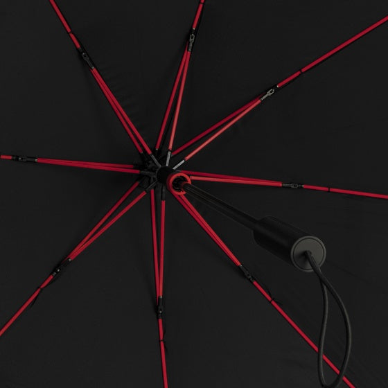 Load image into Gallery viewer, Impliva STORMaxi stormparaplu 100 cm polyester zwart rood
