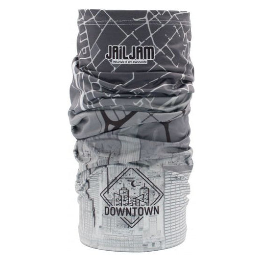 Jail jam Nekwarmer Tube polyester elastaan grijs maat one-size