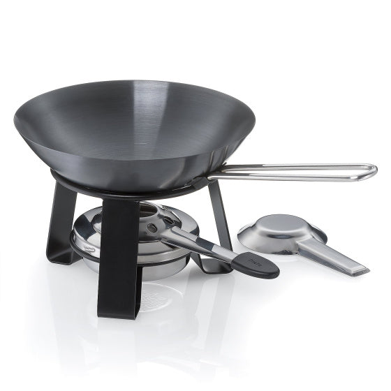 Load image into Gallery viewer, Kela Joy mini wok met rechaud Ø 18 cm zwart
