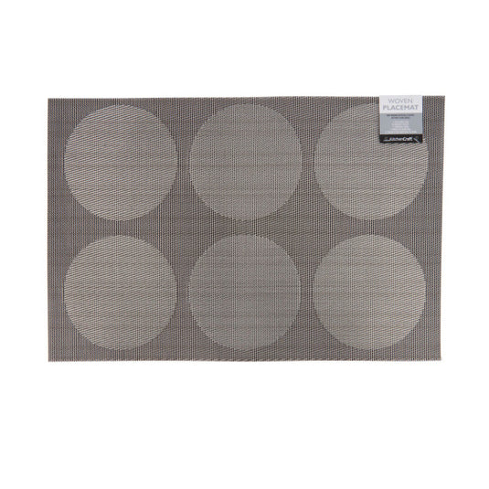 Kitchencraft Placemat 30 x 45 cm PVC polyester zilvergrijs