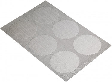 Kitchencraft Placemat 30 x 45 cm PVC polyester zilvergrijs