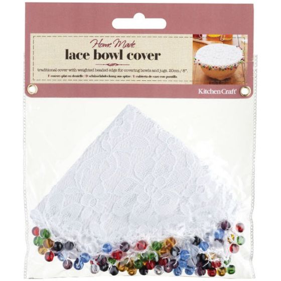 Load image into Gallery viewer, Kitchencraft Saladebeschermer Home Made Lace katoen wit
