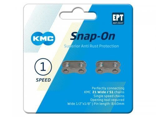 connecting link Snap-on wide 1/8 steel silver 2 pieces