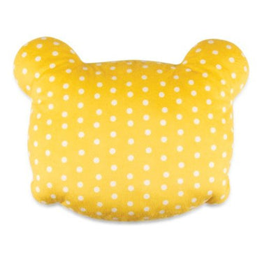 Lemon ribbon Kussen junior 35 cm polyester wit geel