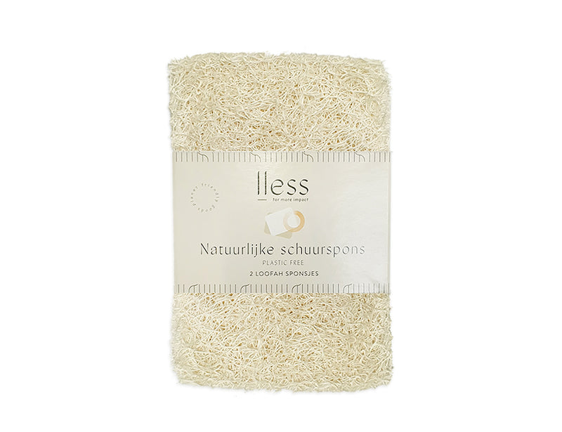 Lless Natuurlijke Schuurspons Loofah 2 Stuks