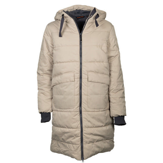 Load image into Gallery viewer, Life line Howitt Fake Down Parka dames beige maat L
