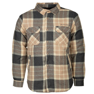 Life line Jervis Padded Flannel Shirt heren beige maat M