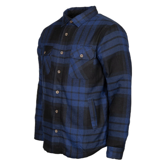 Life line Jervis Padded Flannel Shirt heren blauw zwart maat L