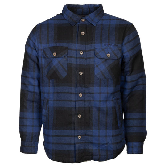 Life line Jervis Padded Flannel Shirt heren blauw zwart maat M
