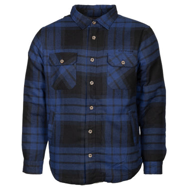 Life line Jervis Padded Flannel Shirt heren blauw zwart maat 3XL