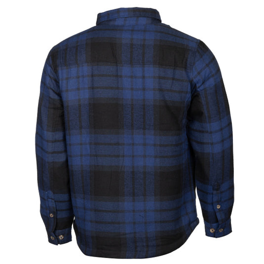 Life line Jervis Padded Flannel Shirt heren blauw zwart maat S