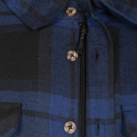 Load image into Gallery viewer, Life line Jervis Padded Flannel Shirt heren blauw zwart maat XXL
