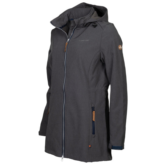 Load image into Gallery viewer, Life line Kya softshell parka dames donkergrijs maat 4XL
