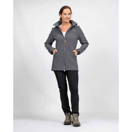 Life line Kya softshell parka dames donkergrijs maat XXL