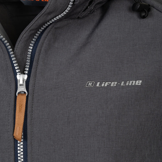 Load image into Gallery viewer, Life line Kya softshell parka dames donkergrijs maat 3XL
