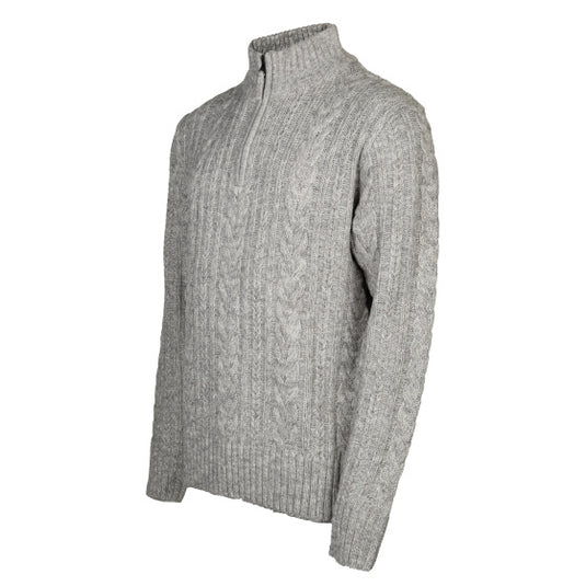 Life line Marcel sweater knit half zip heren lichtgrijs maat 3XL