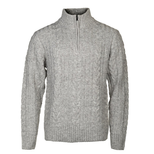 Life line Marcel sweater knit half zip heren lichtgrijs maat 3XL