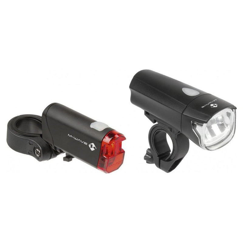 Load image into Gallery viewer, M-Wave Verlichtingsset Atlas K 50 led batterij zwart
