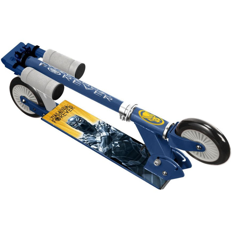 Load image into Gallery viewer, Marvel Black Panther 2-wiel Kinderstep Opvouwbaar Voetrem Blauw
