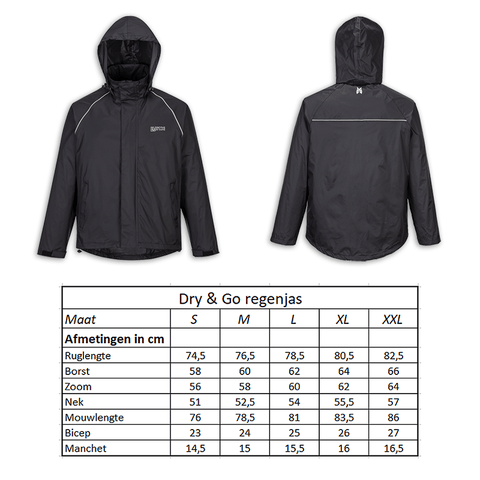 Raincoat Dry &amp; Go size XL