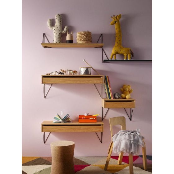 Load image into Gallery viewer, Maze Wandplank Pythagoras L 80x27x1,9 cm hout lichtbruin
