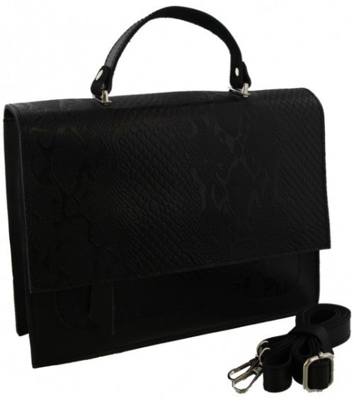 Load image into Gallery viewer, Mh bijoux Schoudertas dames 28 x 21 x 5 cm leer zwart 2-delig
