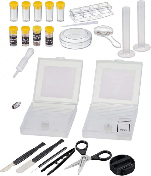 Load image into Gallery viewer, National geographic Microscoop met koffer 33 cm staal zwart 24-delig
