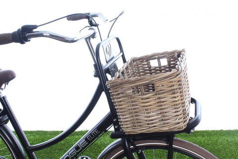 rattan bicycle basket new looxs brisbane medium 23 liters 39 x 27 x 22 cm - gray