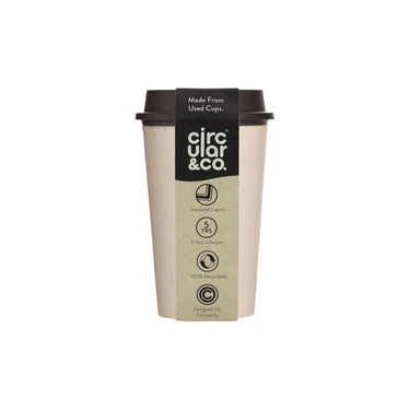 Circular Co. Now Cup Koffiebeker 340 ml Creme Zwart