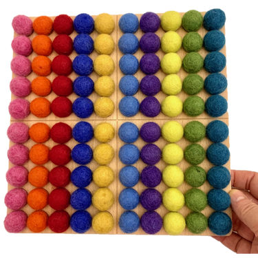 Papoose Toys Papoose Toys 2cm Felt Balls Bright 100pc