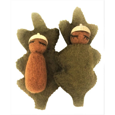 Papoose Toys Papoose Toys Acorn Babies Natural 6pc