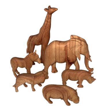 Papoose Toys Papoose Toys African Animals Natural 6 pieces