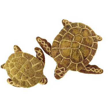Papoose Toys Papoose Toys Brown Turtles 2pc