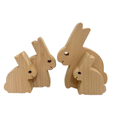 Papoose Toys Papoose Toys Bunny Family 4pc