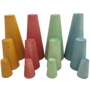 Papoose Toys Papoose Toys Earth Stacking Cones 12pc
