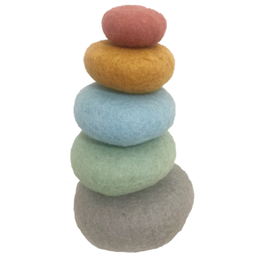Papoose Toys Papoose Toys Earth Stacking set 5pc