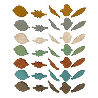 Papoose Toys Papoose Toys Mini Earth Leaf Shapes 35pc