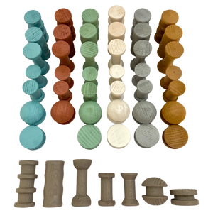 Papoose Toys Papoose Toys Mini Earth Spools 49pc