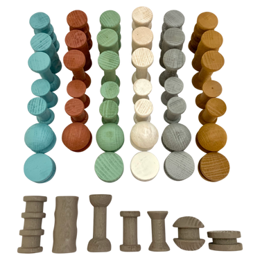 Papoose Toys Papoose Toys Mini Earth Spools 49pc