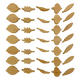 Papoose Toys Papoose Toys Mini Natural Leaf Shapes 35pc