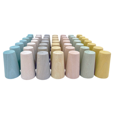 Papoose Toys Papoose Toys Mini Pastel Cones 49pc