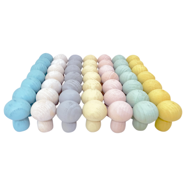 Papoose Toys Papoose Toys Mini Pastel Mushroom 49pc