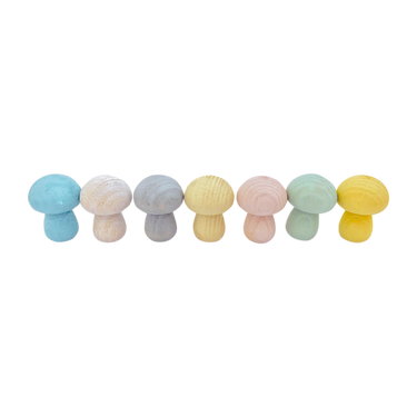 Papoose Toys Papoose Toys Mini Pastel Mushroom 7pc