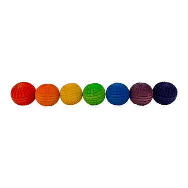 Papoose Toys Papoose Toys Mini Rainbow Acorn Balls 7pc