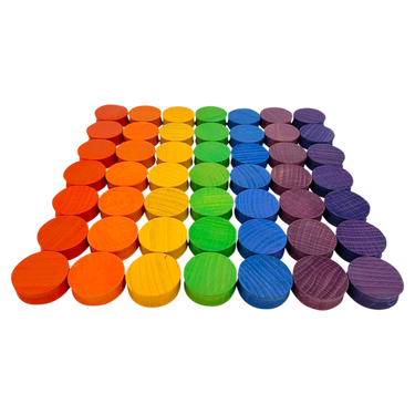 Papoose Toys Papoose Toys Mini Rainbow Concave 4cm 49pc