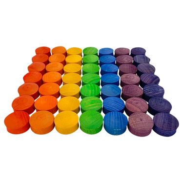 Papoose Toys Papoose Toys Mini Rainbow Convex 49pc