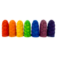 Papoose Toys Papoose Toys Mini Rainbow Flower Bud Lr 7pc