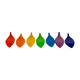 Papoose Toys Papoose Toys Mini Rainbow Leaf Bowls 7pc
