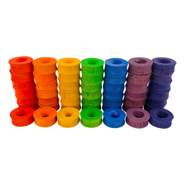 Papoose Toys Papoose Toys Mini Rainbow Ring 2.5cm 49pc